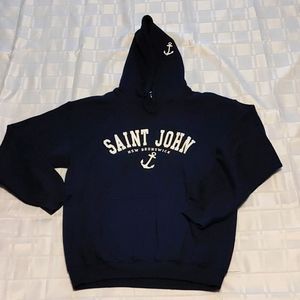 Saint John New Brunswick Gildan Navy Hoodie Size Medium